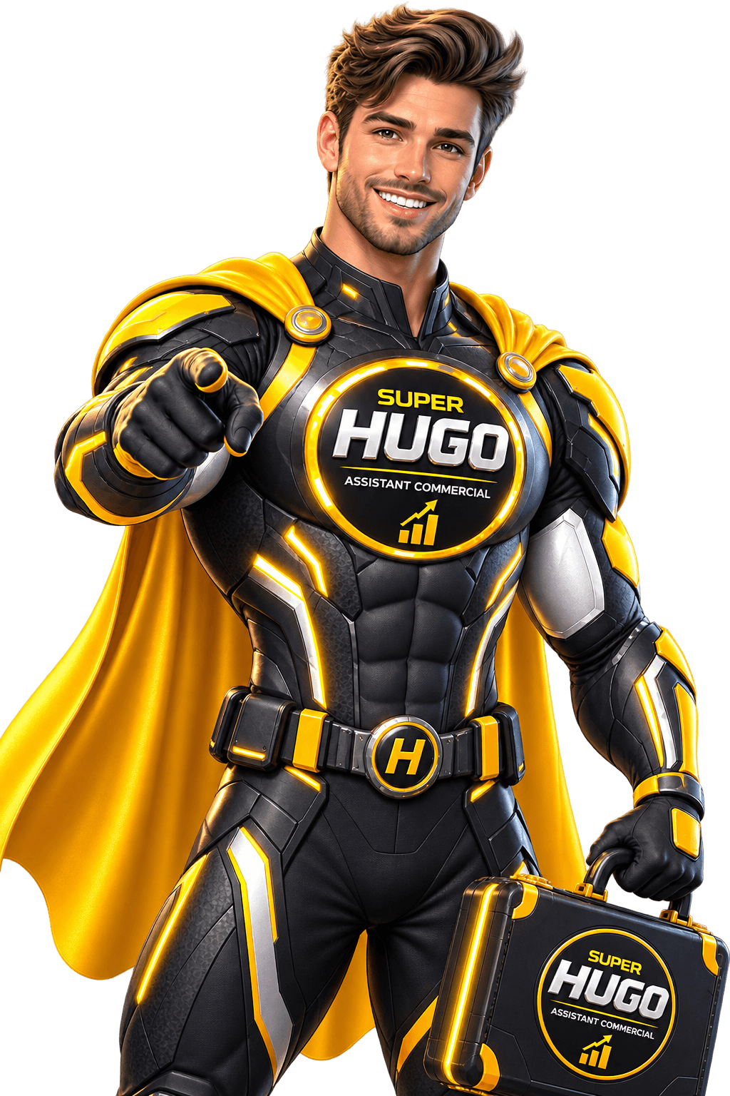 Portrait de Hugo, Assistant Commercial IA
