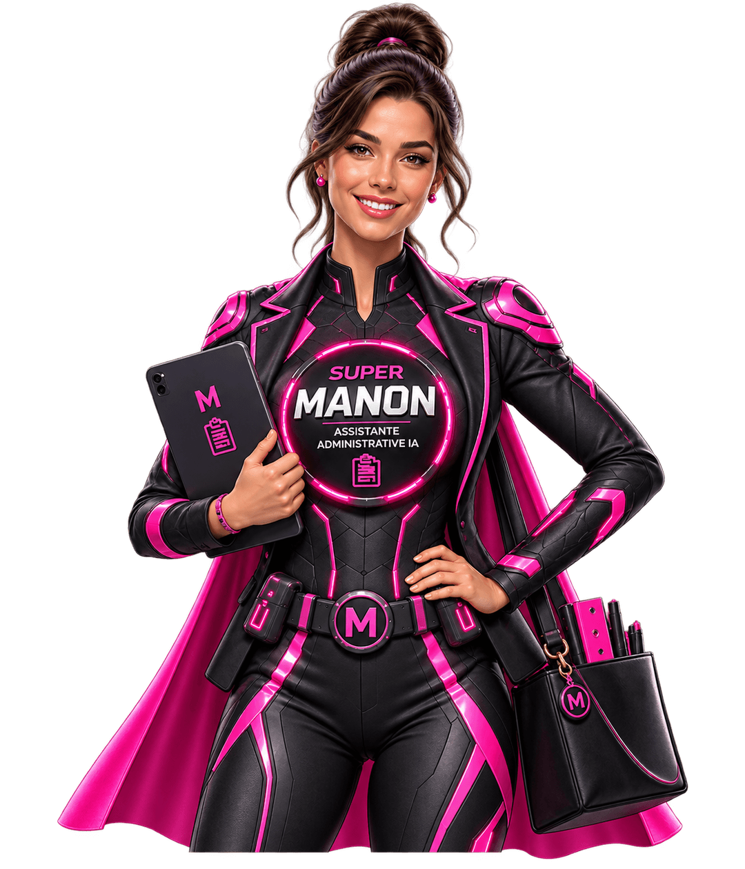 Portrait de Super Manon, Assistante Administrative IA